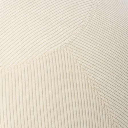 Pouf Côtelé XL blanc / Ergonomique - Ø 65 cm / Velours côtelé - BLOON PARIS