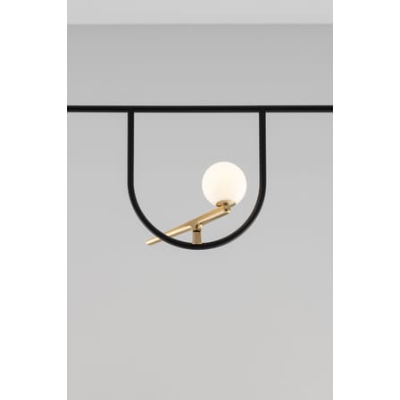 Sospensione Yanzi SC1 metallo vetro nero / LED - L 156 x H 61 cm - Artemide