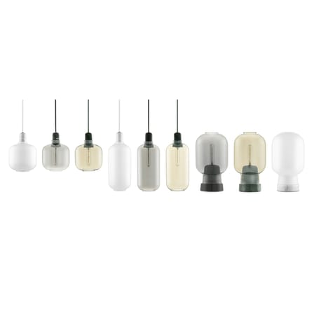 Suspension Amp Large verre marbre blanc / Ø 11 x H 26 cm - marbre - Normann Copenhagen