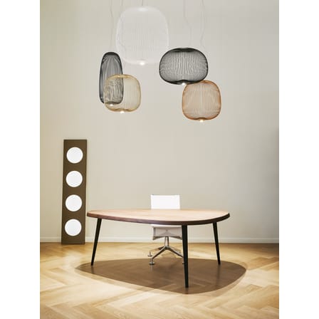 Suspension Spokes 3 My Light métal cuivre / LED - Bluetooth / Ø 61 x H 42 cm - Foscarini
