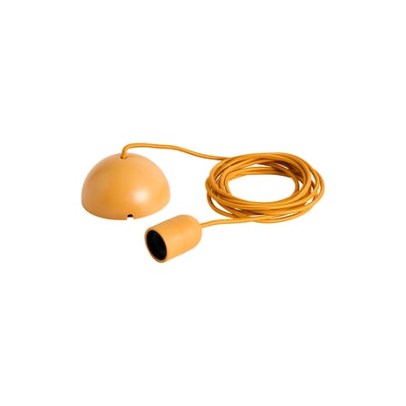 Système électrique pour suspension Common tissu jaune / Set câble tissu 4m, rosace, douille E27 - Hay