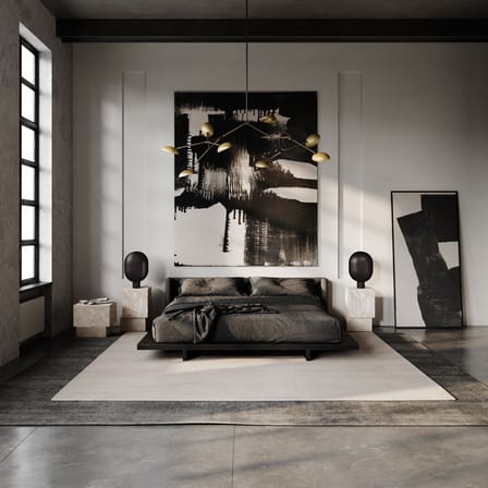 Table d'appoint Temple Low pierre blanc / 40 x 42 x H 35 cm - Calcaire - 101 COPENHAGEN