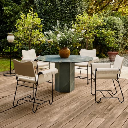 Table ronde Epic Outdoor vert / Ø 130 cm (4 personnes) - Quartzite - Gubi