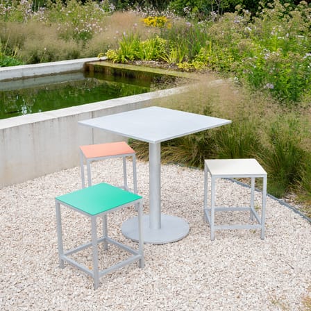 Tabouret Alu Stool métal vert / Small - H 45 cm - valerie objects