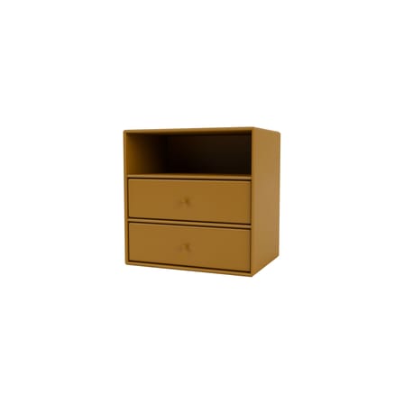 Montana Mini 1006 Wall storage wood brown / 2 drawers + 1 compartment - 35 x 35 x D 25 cm - MONTANA