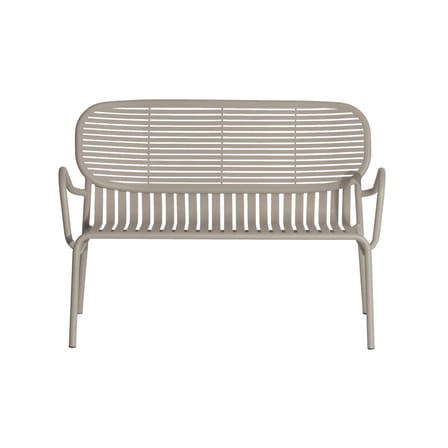 Banquette Week-end métal beige / Aluminium - L 114 cm - Petite Friture