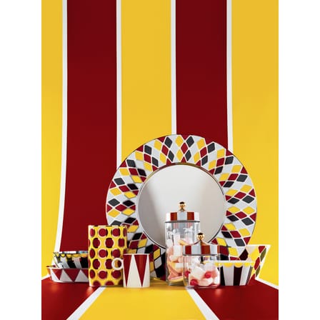 Bocal hermétique Circus métal verre rouge blanc transparent / 75 cl - Alessi