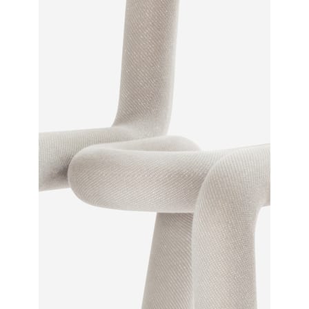 Chaise rembourrée Bold Sparkling tissu gris / pailleté - Moustache