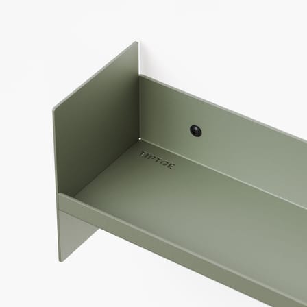 Étagère Pli Slim métal vert / L 30 x P 10 cm - TIPTOE