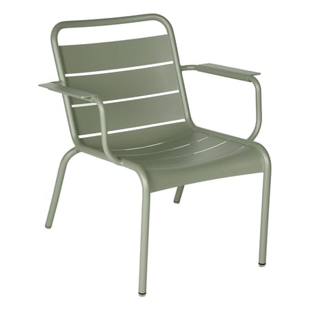 Fauteuil lounge Luxembourg métal vert / Dossier droit - Fermob
