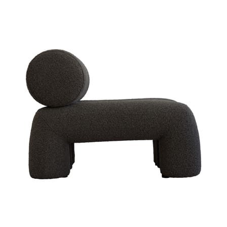 Fauteuil rembourré Foku marron / Tissu bouclé - 101 COPENHAGEN
