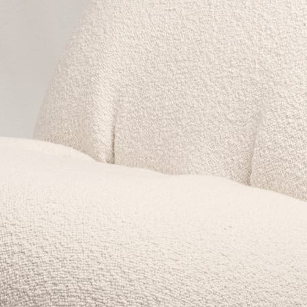 Fauteuil rembourré Pacha tissu blanc beige / Pierre Paulin - Réédition 1975 - Gubi