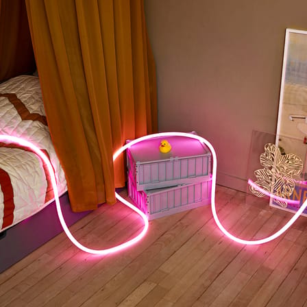Guirlande lumineuse Flex Tube LED plastique rose / 5 mètres - Néon LED flexible - STUDIO ABOUT