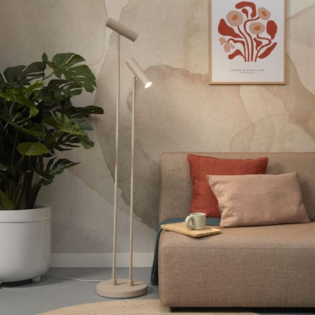Lampadaire Havana métal beige / 2 abat-jours orientables - It's about Romi