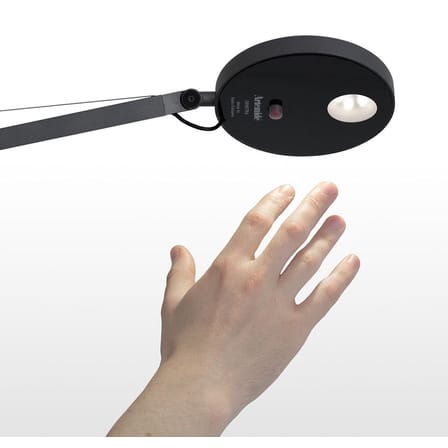 Lampe de table Demetra LED métal gris / Avec détecteur de présence - Artemide