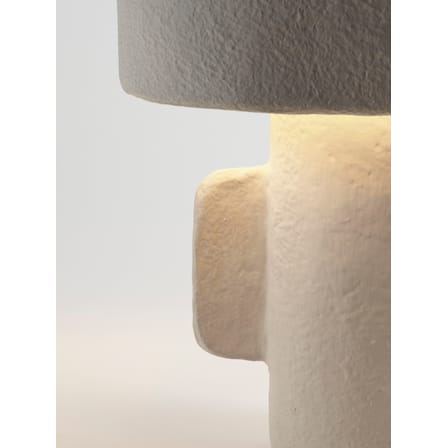 Lampe de table Earth papier blanc / Papier mâché recyclé - 36 x 23 x H 54 cm - Serax
