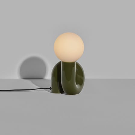 Lampe de table Neotenic Petite céramique vert / L 18 x H 26 cm - Petite Friture
