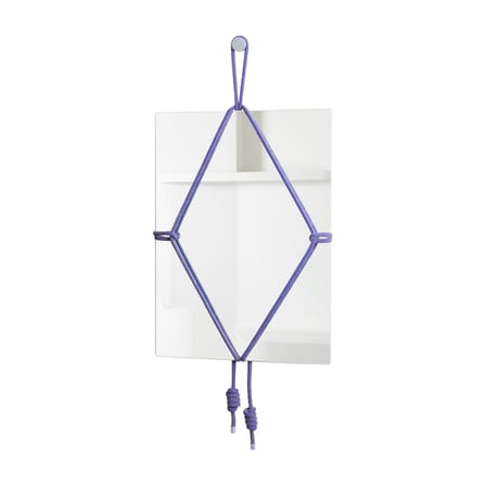 Miroir mural Shibari Rectangle verre bleu / L 50,5 x H 69 cm - Moustache