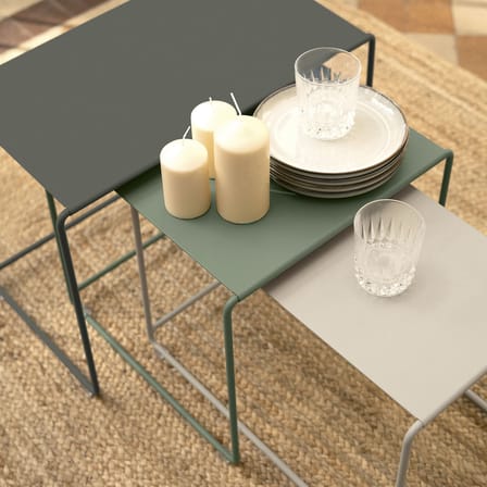 Oulala Nested tables metal multicoloured / Set of 3 - 55 x 30 x H 40 cm - Fermob