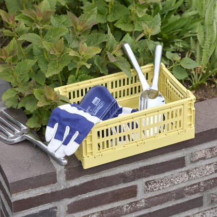 Panier Colour Crate plastique jaune Small / 17 x 26,5 cm - Recyclé - Hay