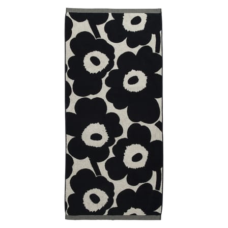 Serviette de bain Unikko tissu bleu / 70 x 150 cm - Marimekko