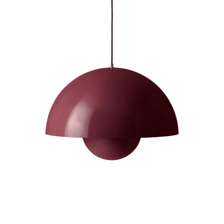 Suspension Flowerpot Big VP2 métal prune / Ø 50 cm - Verner Panton, 1968 - &tradition