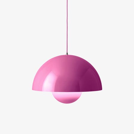 Suspension Flowerpot Big VP2 métal rose / Ø 50 cm - Verner Panton, 1968 - &tradition