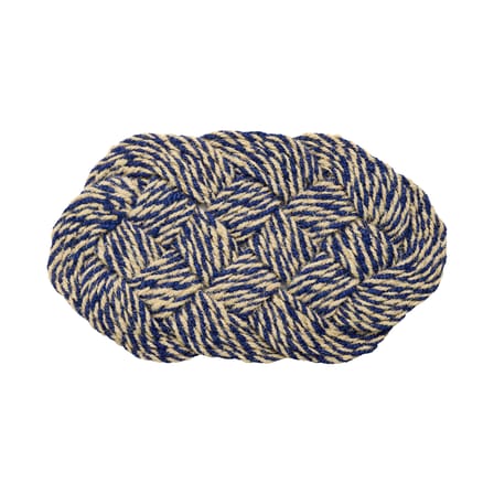 Fußmatte Swirl Coco faser blau / 40 x 80 cm - Hay