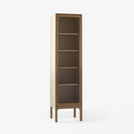 Vaisselier Trace Single SC87 bois naturel / L 50 x H 192 cm - &tradition