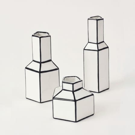 Vase Carte Blanche céramique blanc / Medium - Ø 6,3 x H 12 cm - Serax