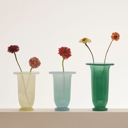 Vase Empire Medium verre bleu / Ø 14,5 x H 21 cm - Hay