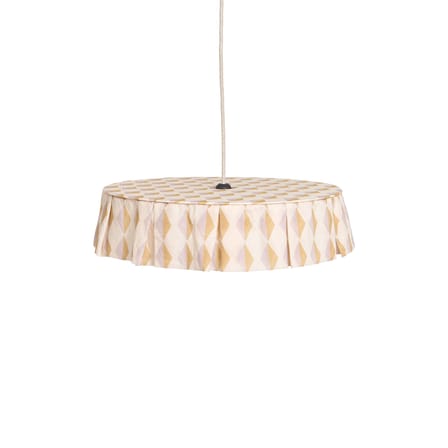 Abat-jour Vibes tissu jaune / Ø 50 x H 12 cm - Voile de coton - NOBODINOZ