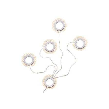 Applique avec prise Fleur de Givre plastique blanc transparent LED / Fixation murale - Tsé-Tsé