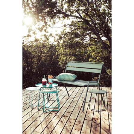 Banc avec dossier Monceau métal gris / 2 à 3 places - L 116 cm - Fermob