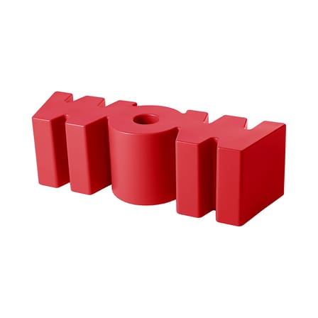 Banc Wow plastique rouge / L 147 cm - Slide