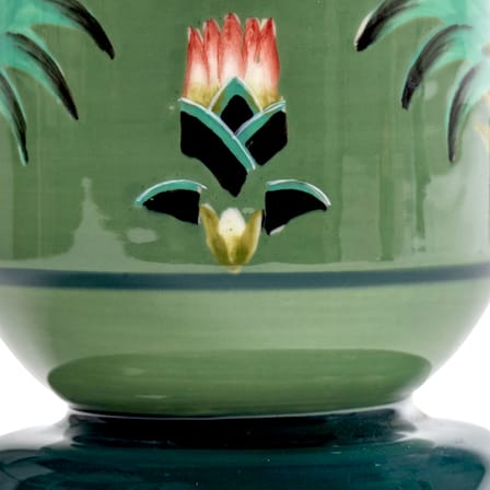 Boîte Flamboyance céramique vert / Medium - Ø 11.5 x H 23 cm - Serax