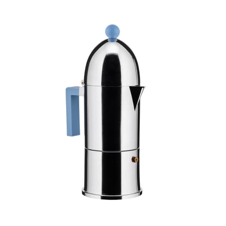 Cafetière italienne La Cupola métal bleu / Induction - 6 tasses / Aldo Rossi, 1988 - Alessi
