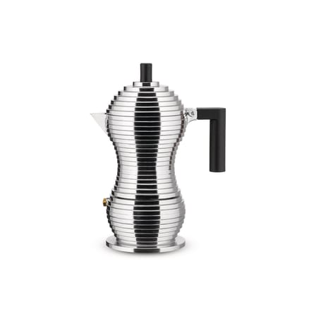 Cafetière italienne Pulcina métal noir / Induction - 3 tasses - Alessi