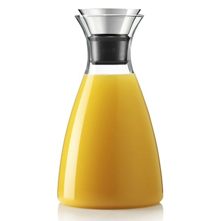 Carafe Stoppe-goutte métal verre transparent 1 L / Forme évasée - Sans fourreau - Eva Trio
