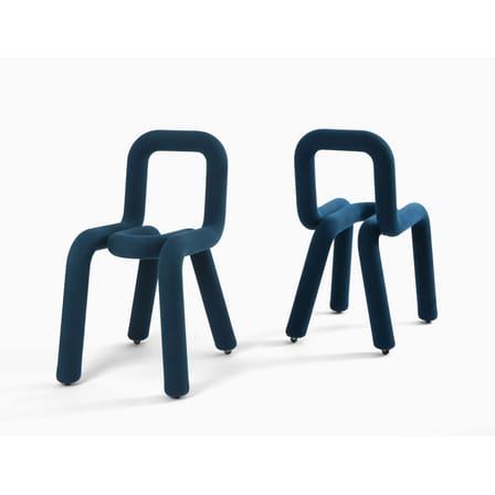 Chaise rembourrée Bold tissu bleu / Big Game, 2009 - Moustache