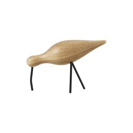 Décoration Oiseau Shorebird L chêne naturel & noir / L 22 x H 14 cm - Normann Copenhagen