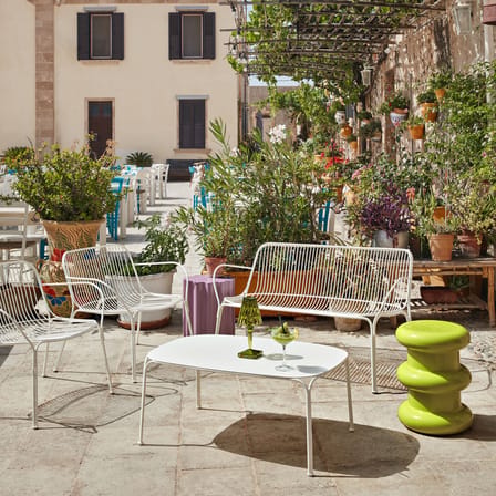 Fauteuil bas HiRay métal blanc - Kartell