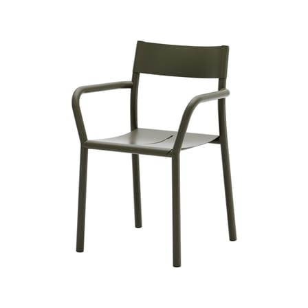 Fauteuil bridge empilable May métal vert - NEW WORKS
