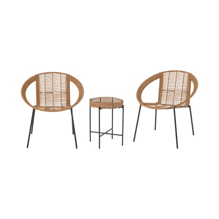 Fauteuil Dudine / Ensemble 2 fauteuils + table d'appoint - Bloomingville