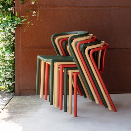 Fauteuil empilable Air-Armchair plastique beige / Jasper Morrison, 2006 - Magis
