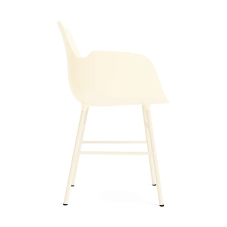 Fauteuil Form plastique beige / Pieds métal - Normann Copenhagen