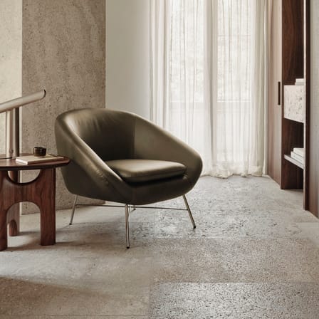 Fauteuil rembourré Barrow cuir vert - Ethnicraft