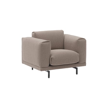 Fauteuil rembourré Rest tissu beige - Muuto