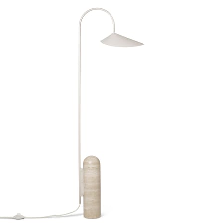 Lampadaire Arum métal pierre blanc beige / Orientable - Ferm Living