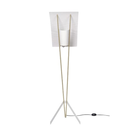 Lampadaire G30 métal blanc or / Réédition 1958, Pierre Guariche - SAMMODE STUDIO